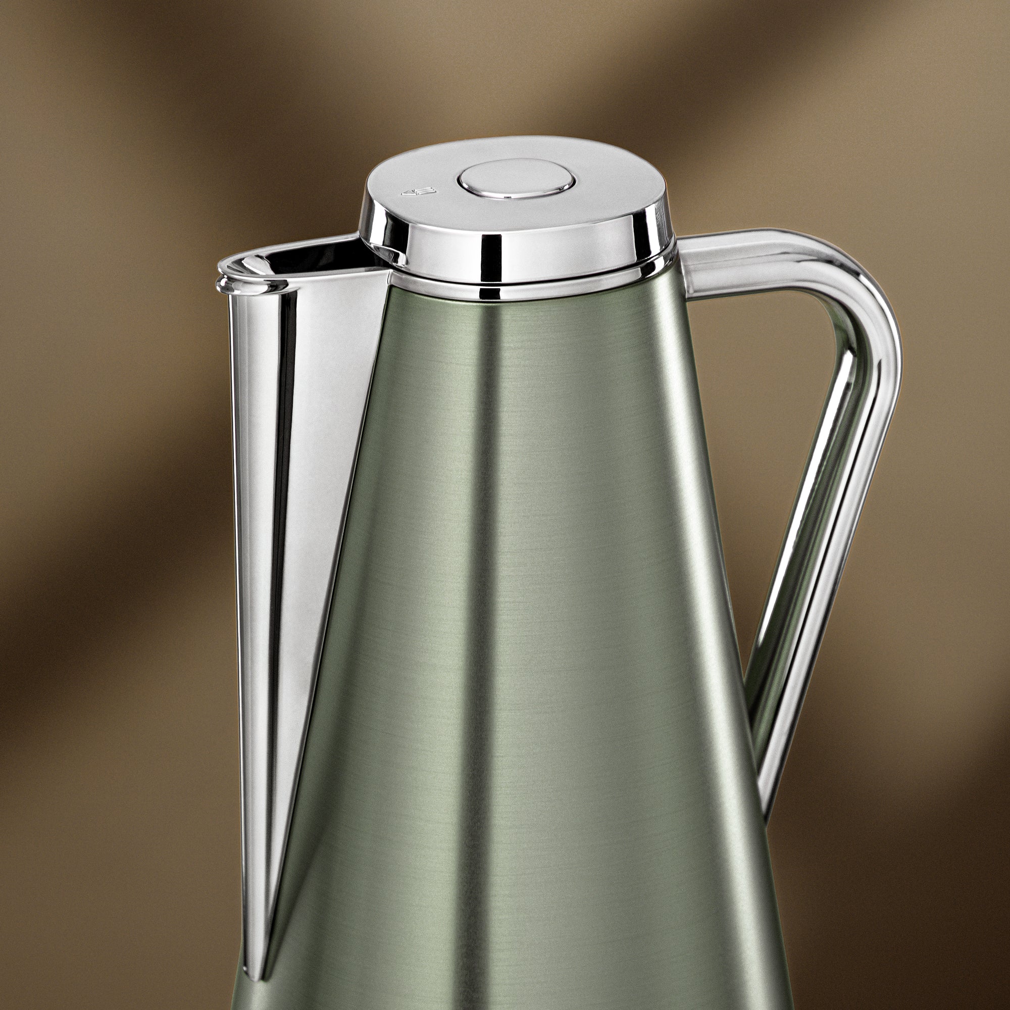 Almarjan Vacuum Flask Set 0.7L + 1L Brushed Green & Silver