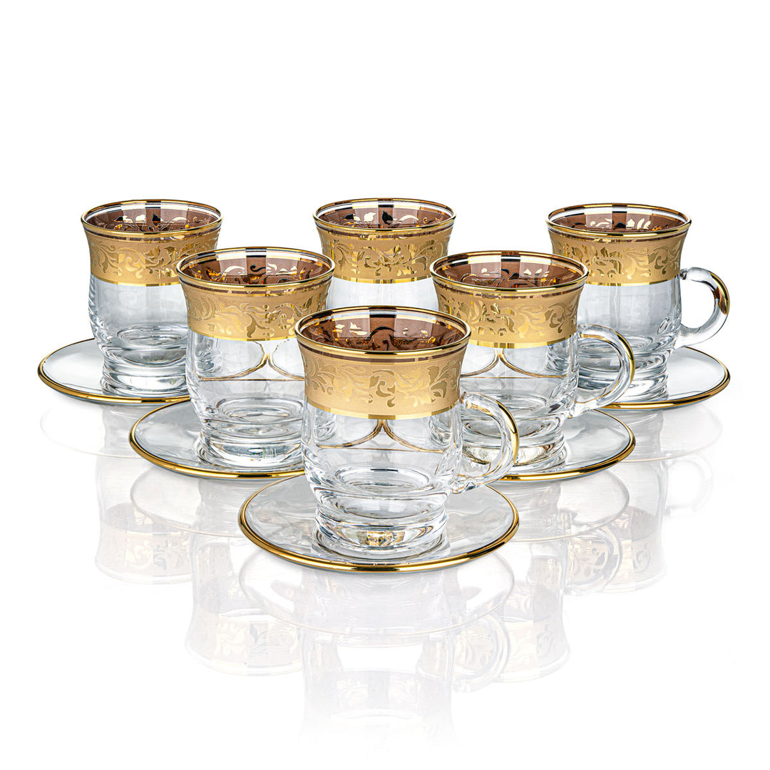 Ensemble de 6 tasses à thé en verre Almarjan - 3088/795