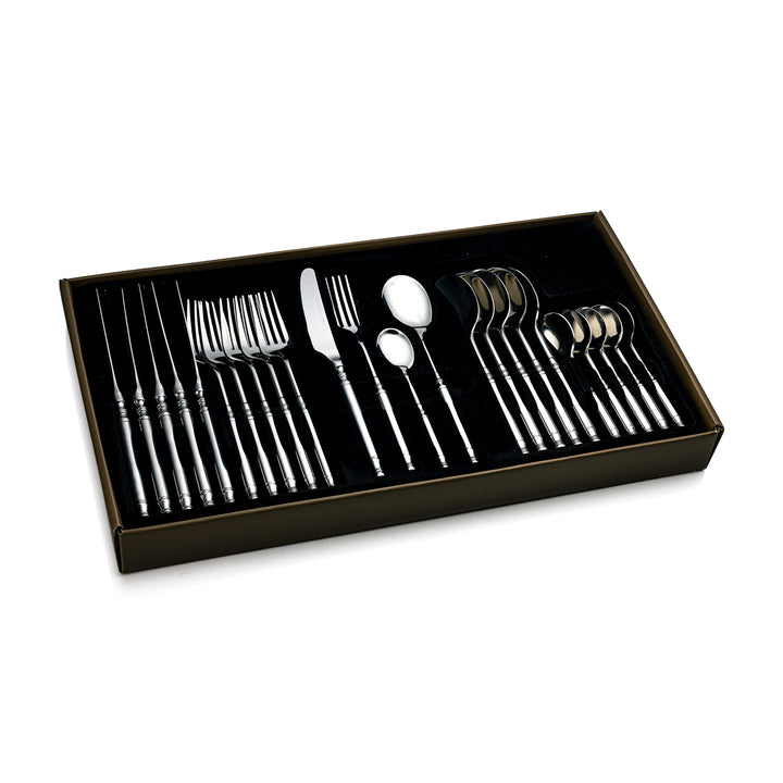 Almarjan 24 Pieces Stainless Steel Cutlery Set Silver - CUT0010222