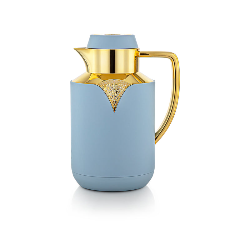 Almarjan 2 Pieces Vacuum Flask Set Light Blue & Gold - FG201-070/100 HB/G