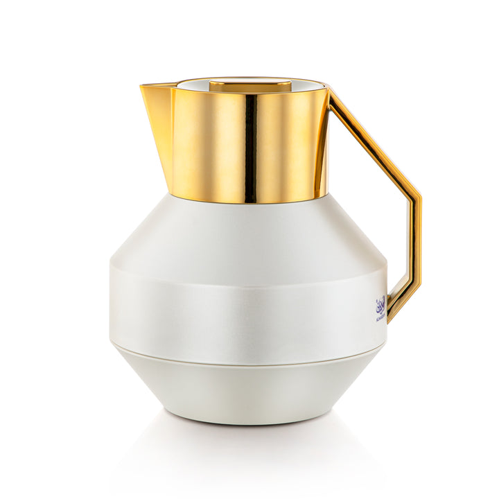 Almarjan 1 Liter Vacuum Flask Rose White & Gold - MAL-RWG
