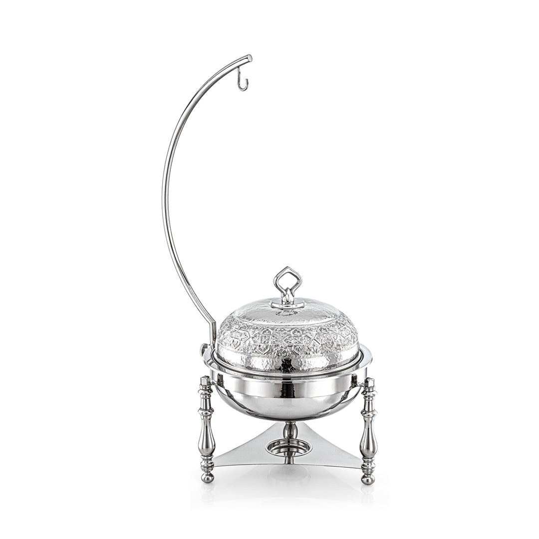 Almarjan 6 Liter Brass Chafing Dish Silver  - MD-2919A