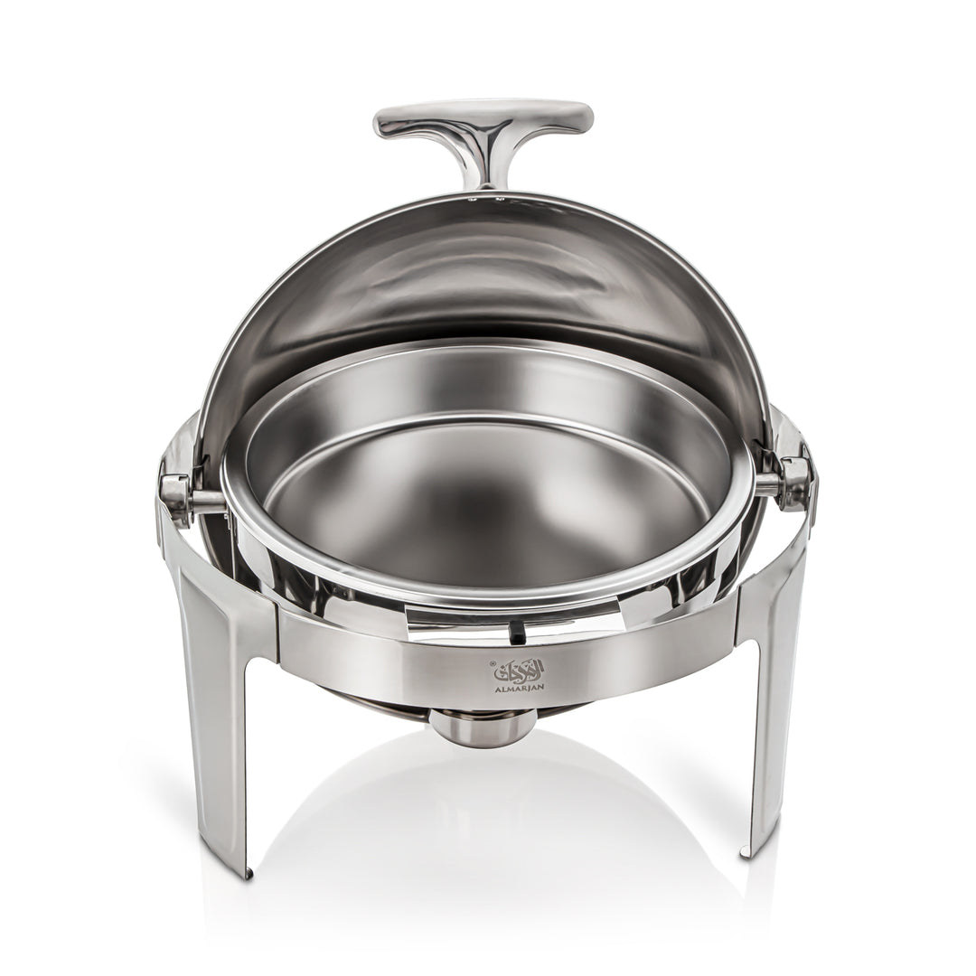 Almarjan 6 Litres Acier Inoxydable Rond Chafing Dish Argent - STS0010901