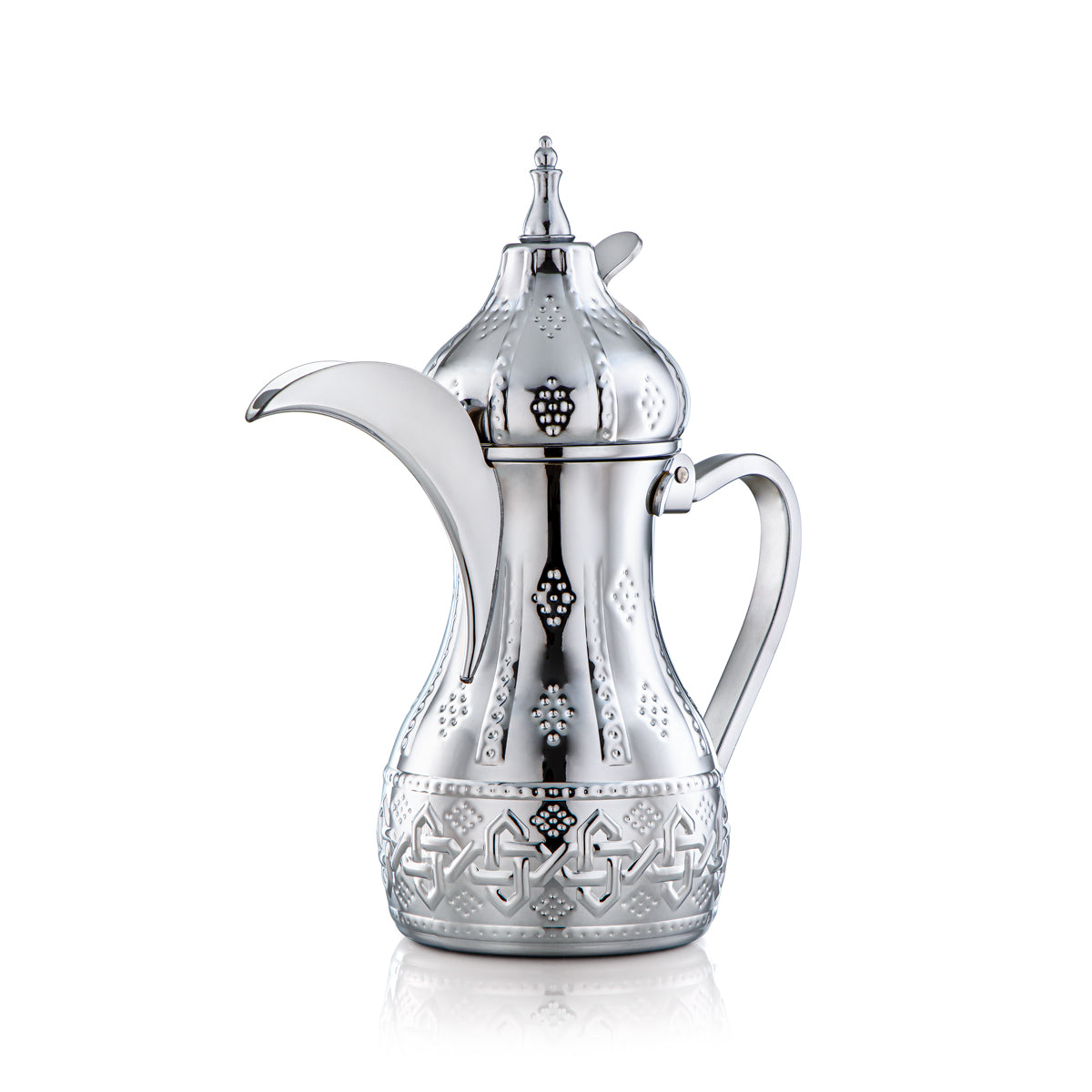 Almarjan 1 Litre Sahara Collection Acier Inoxydable Dallah Argent - STS0010974