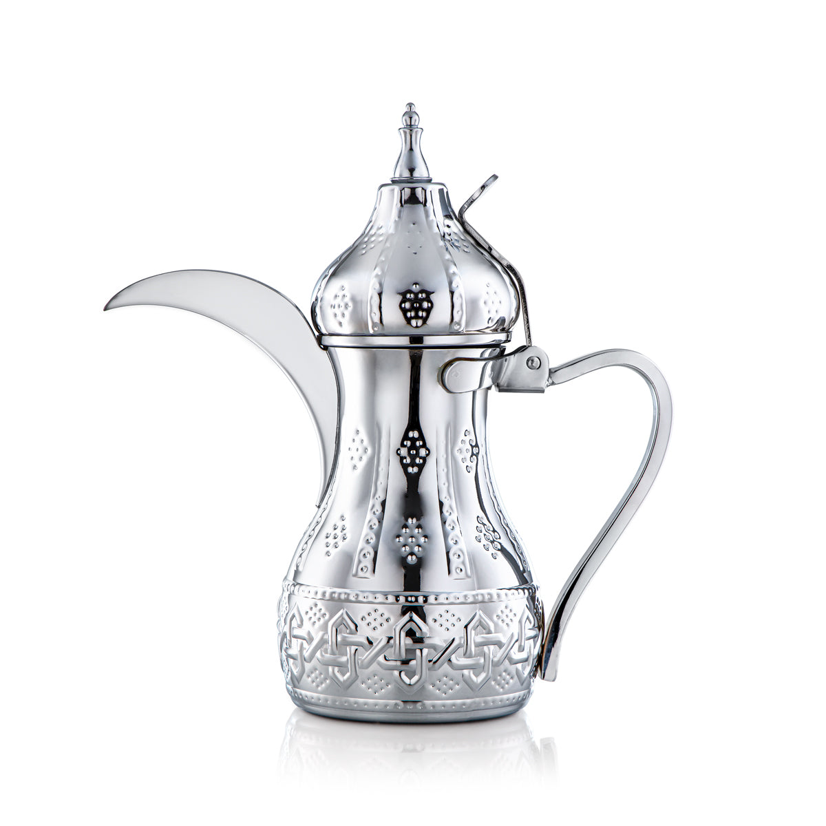 Almarjan 1 Litre Sahara Collection Acier Inoxydable Dallah Argent - STS0010974