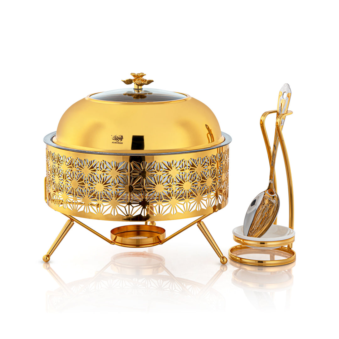 Almarjan 3000 ML Chafing Dish Avec Cuillère Or - STS0012901