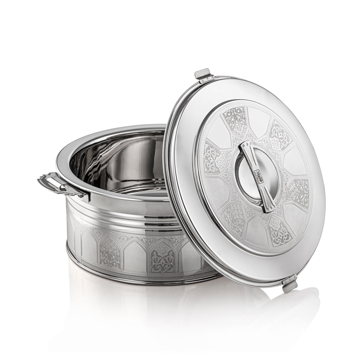 Almarjan 6000 ML Collection Shaharzad Marmite en Acier Inoxydable Argent - H23E19