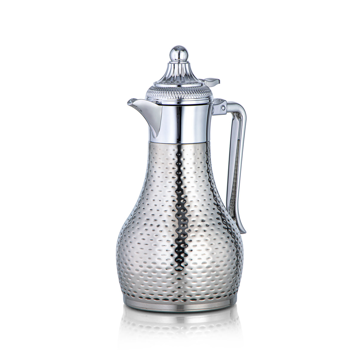 Almarjan 0.8 Liter Stainless Steel Vacuum Tea Dallah Silver - SUT/H-080-CR