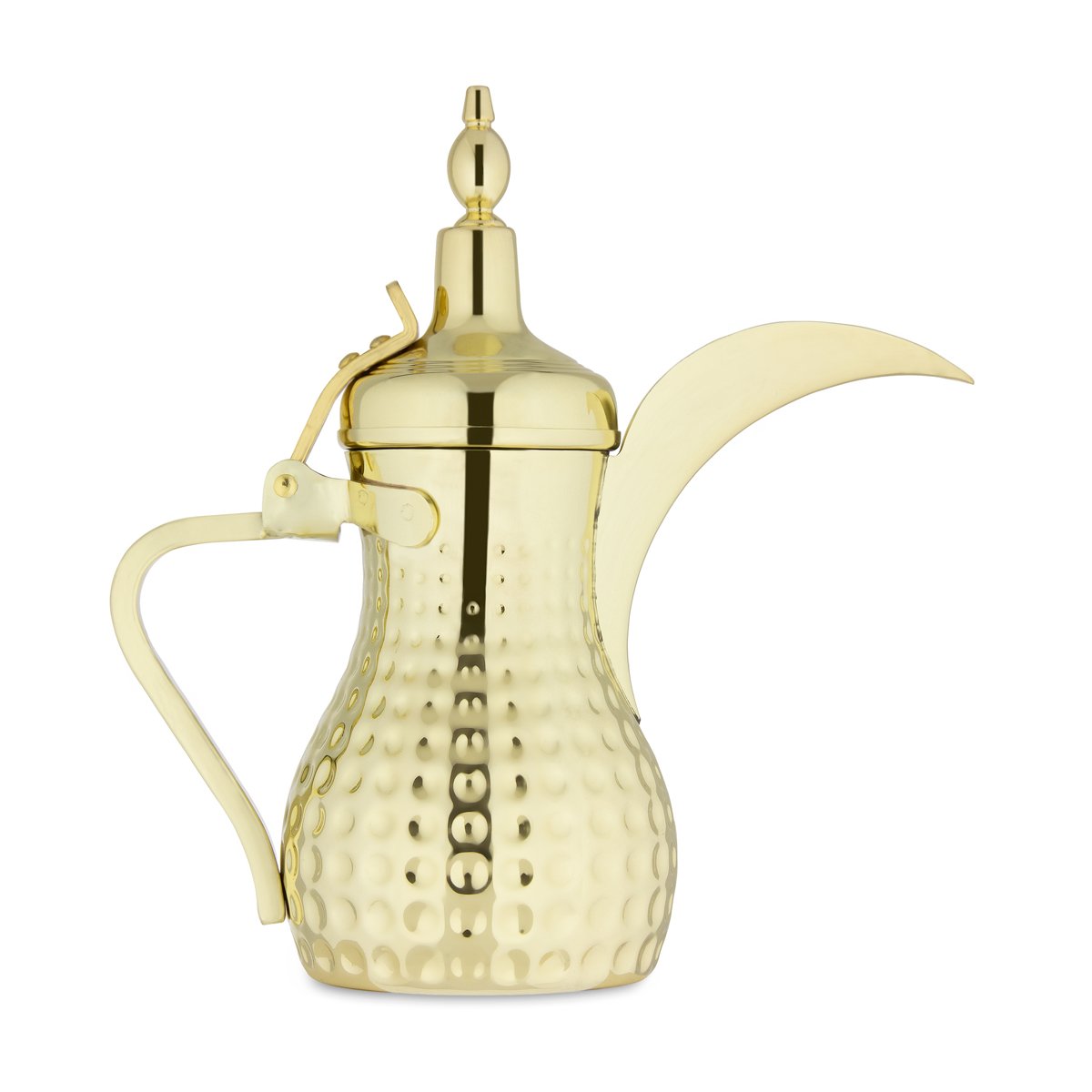 Almarjan 0.75 Liter Hammered Collection Stainless Steel Dallah Gold - STS0010554