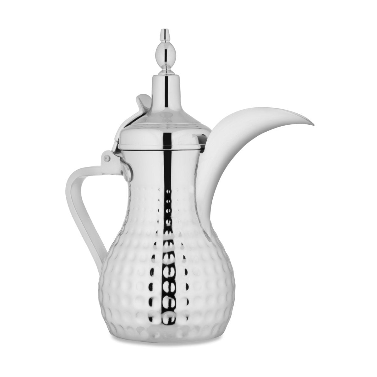 Almarjan 1 Liter Hammered Collection Stainless Steel Dallah Silver - STS0010550